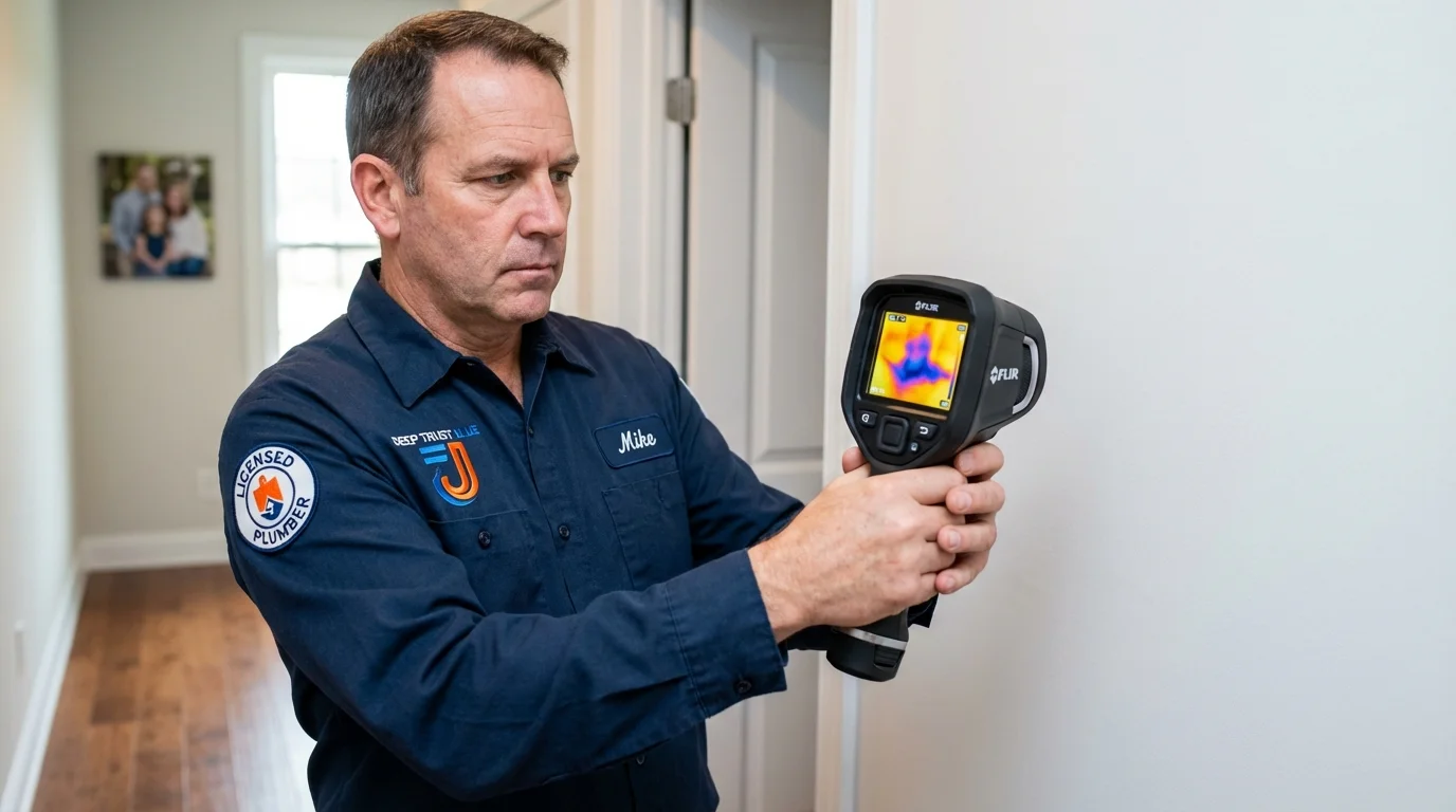 Thermal imaging leak detection by Johns Plumbing LLC in Kernersville